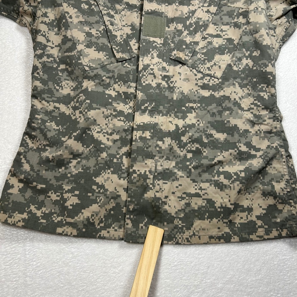 US Army ACU Combat Uniform Coat Digital Camo Jacket Mens Small Long Green Gray - Picture 8 of 11